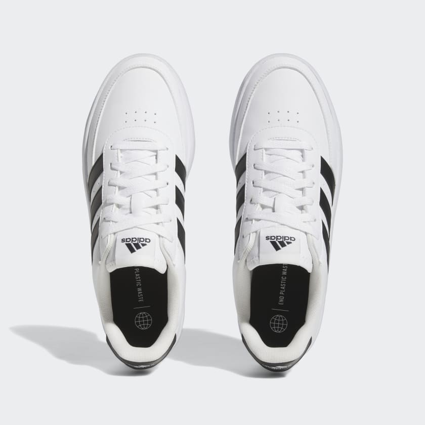 ADIDAS MEN'S BREAKNET 2.0 WHITE/BLACK SHOES