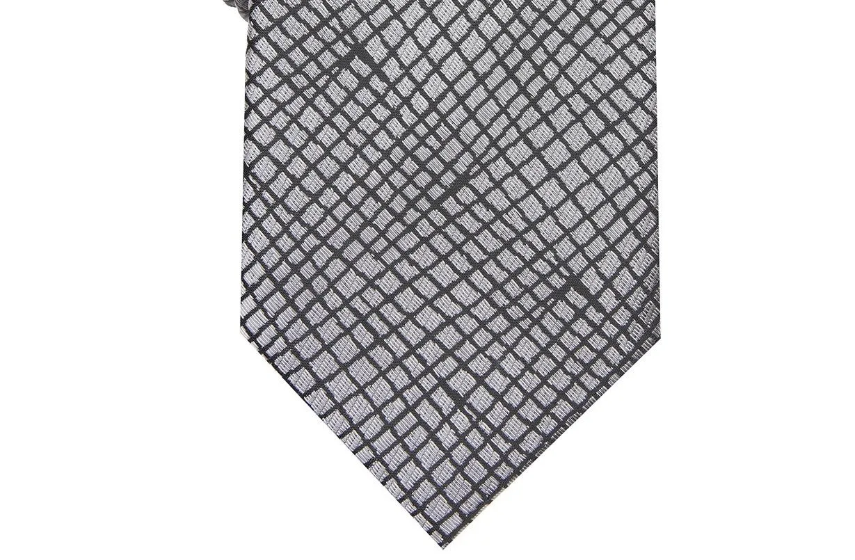 Alfani Men's Slim Abstract Tie Gray Size Regular