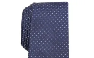 Alfani Men's Slim Geometric Tie Navy Size Regular