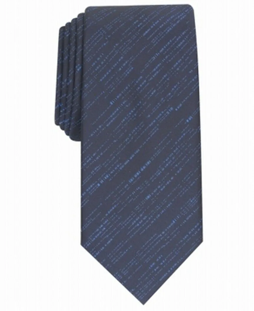 Alfani Men's Slim Textured Tie Navy Size Regular