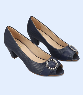 BW8342-NAVY-Women Casual Peep Toe's