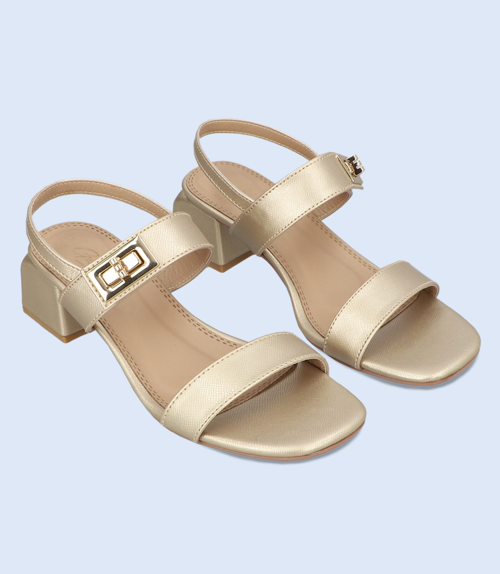 BW9391-GOLDEN-Women Sandal Heel