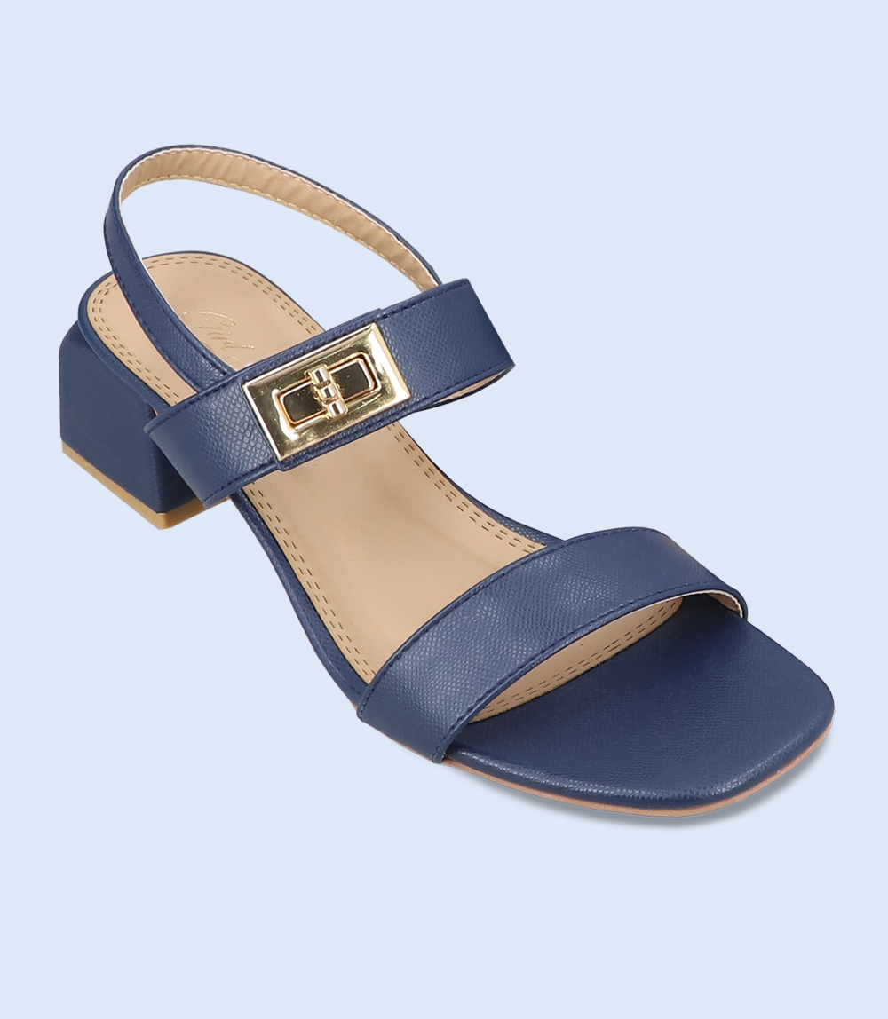 BW9391-NAVY-Women Sandal Heel