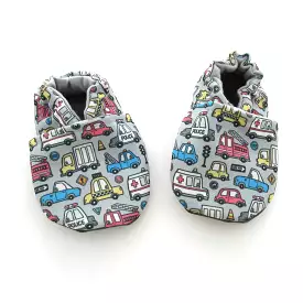 Cars and Trucks Canvas Baby Shoes