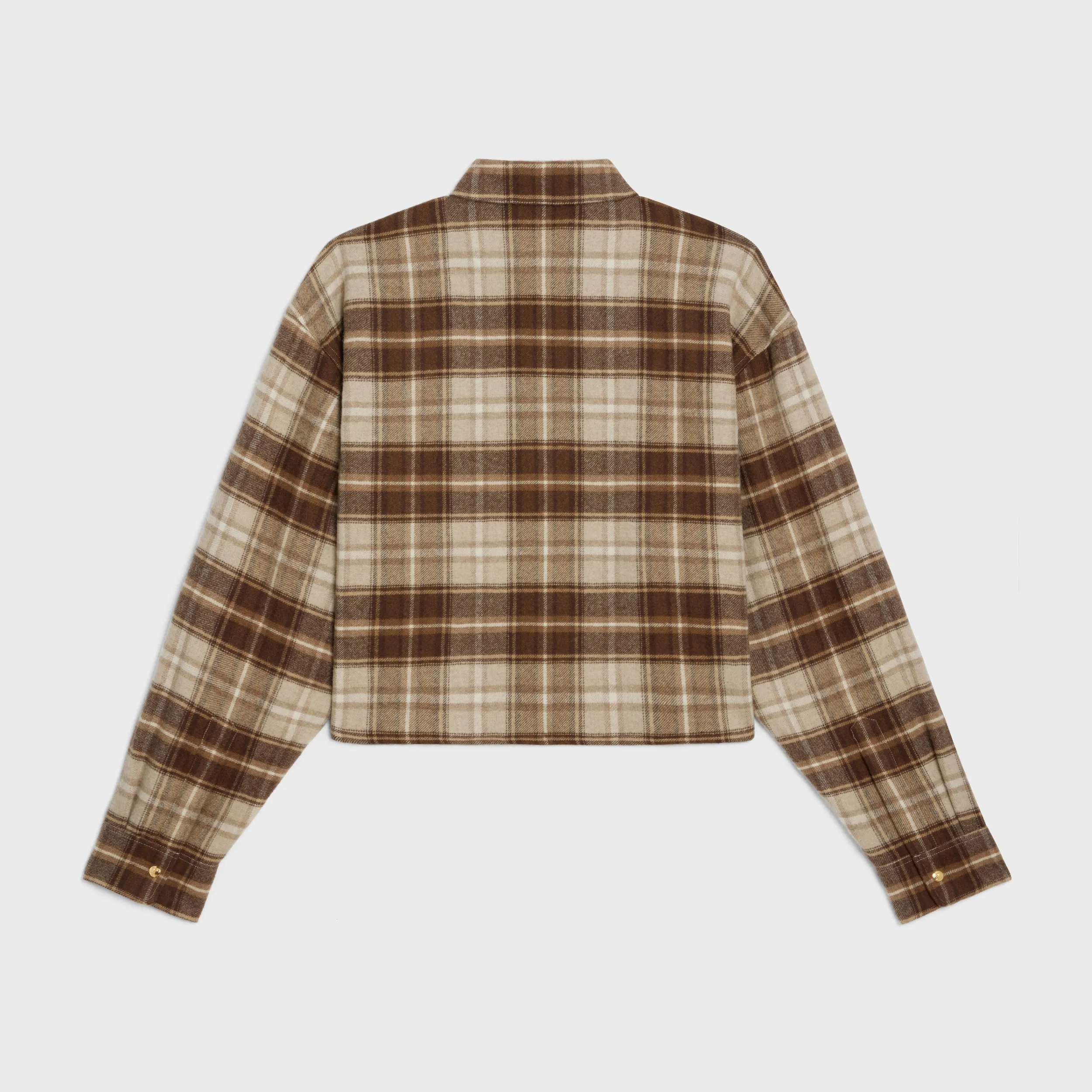 CELINE  |CROPPED SHIRT IN CHECKED WOOL  2C878377T.02CU