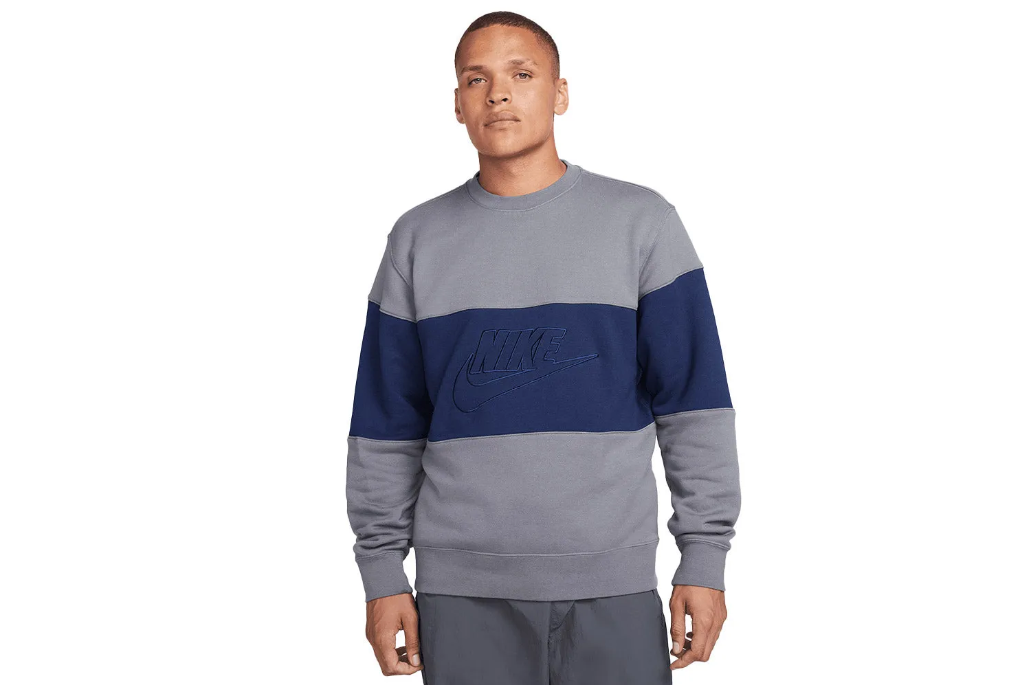 Club Color Blocked Crewneck