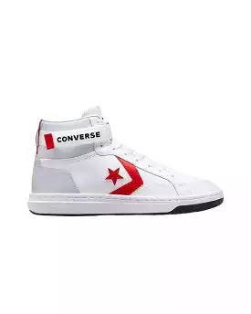 CONVERSE MEN'S PRO BLAZE MID V2 WHITE/RED SHOES