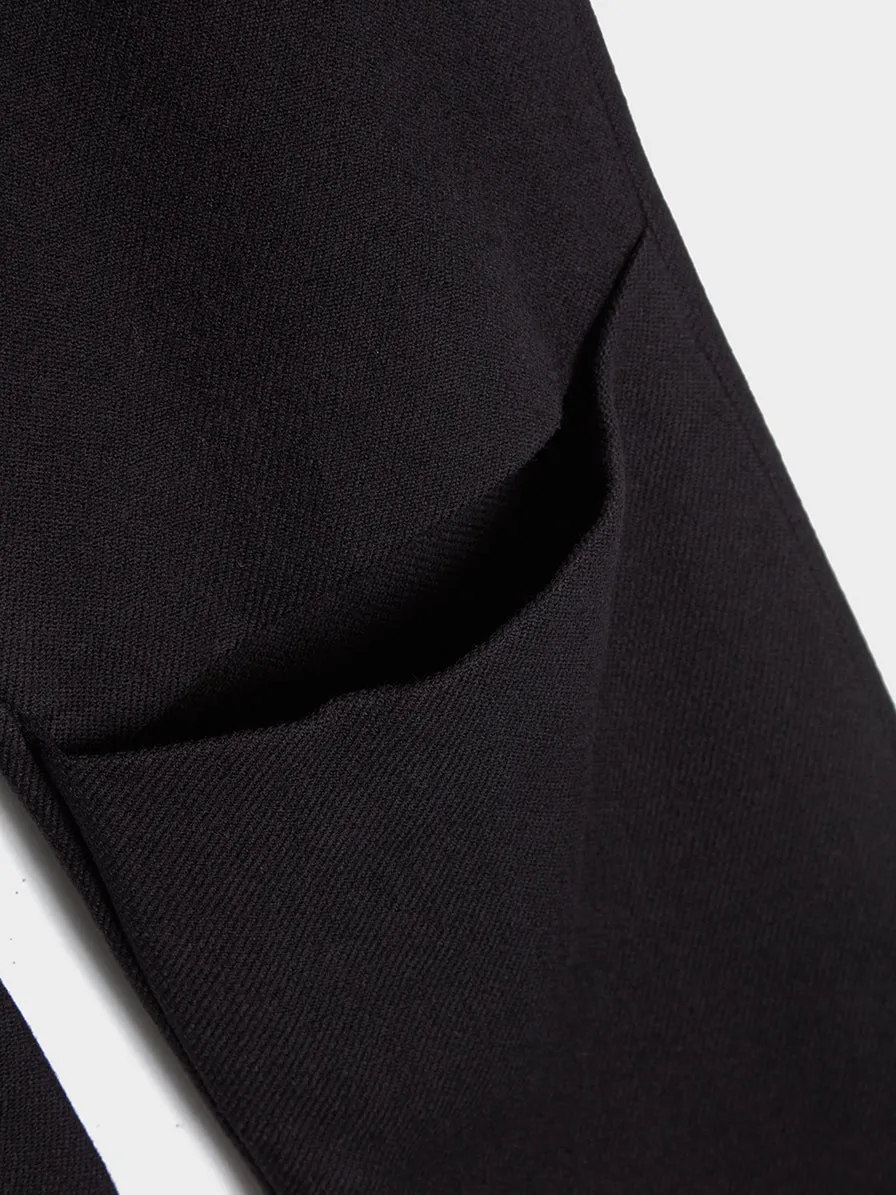 Cotton Wool Twill Pant, Black