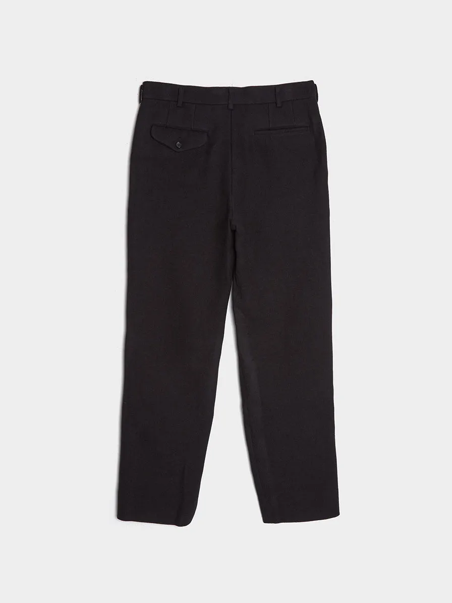 Cotton Wool Twill Pant, Black