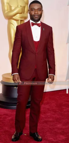 David Oyelowo Oscars 2015 Red Suit - Famous Jackets