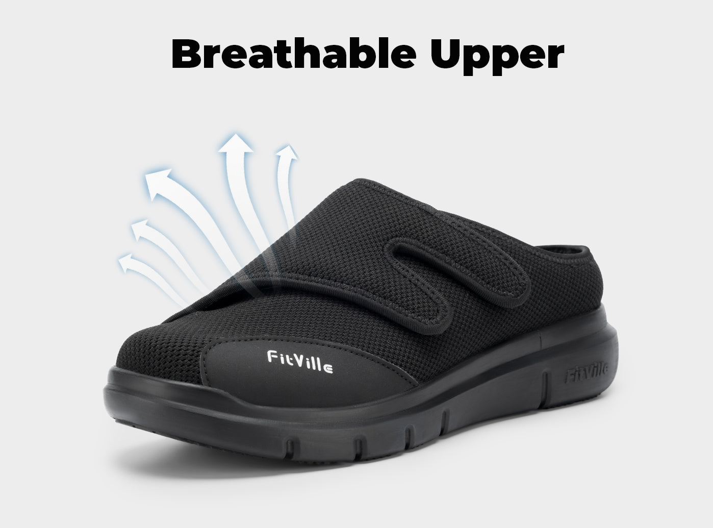 FitVille Men's EasyTop Diabetic Slipper