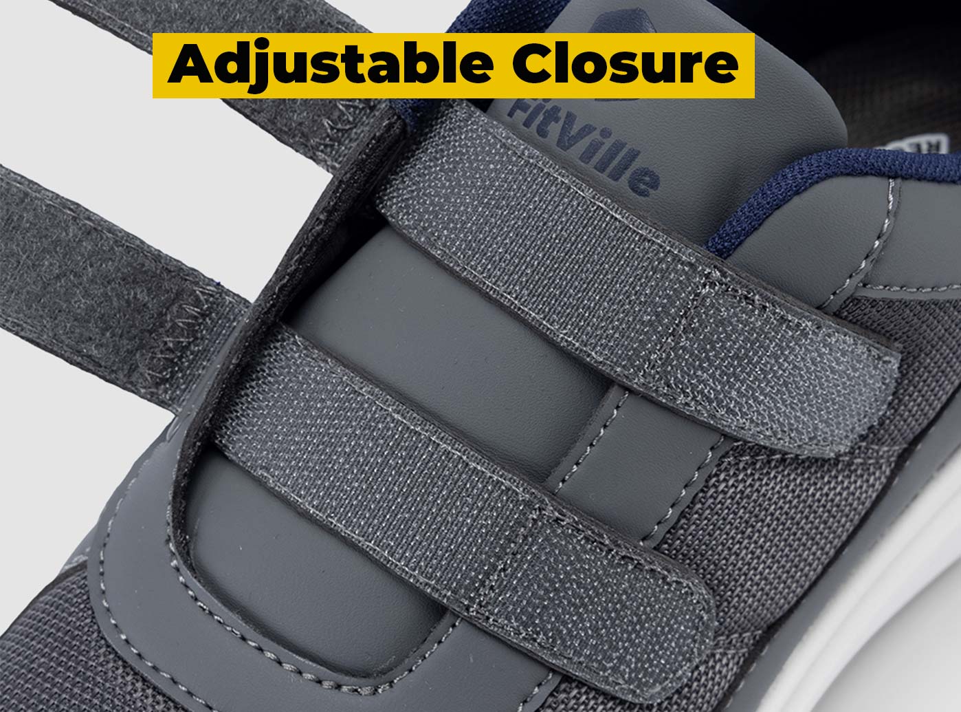 FitVille Men's EasyTop Duo Strap Diabetic Shoes V3