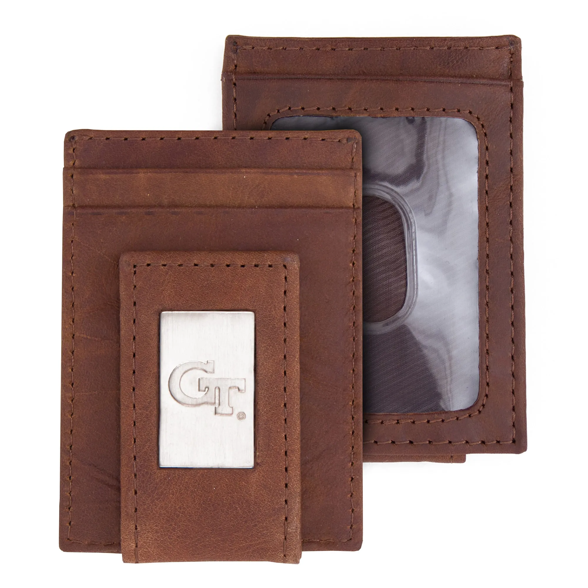 Georgia Tech Yellow Jackets Leather Front Pocket Wallet