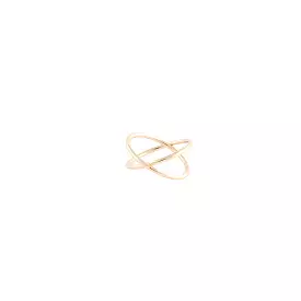 Gold Classic Crossover Ring