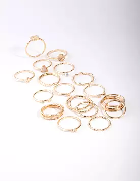 Gold Diamond Cut Ring 26-Pack