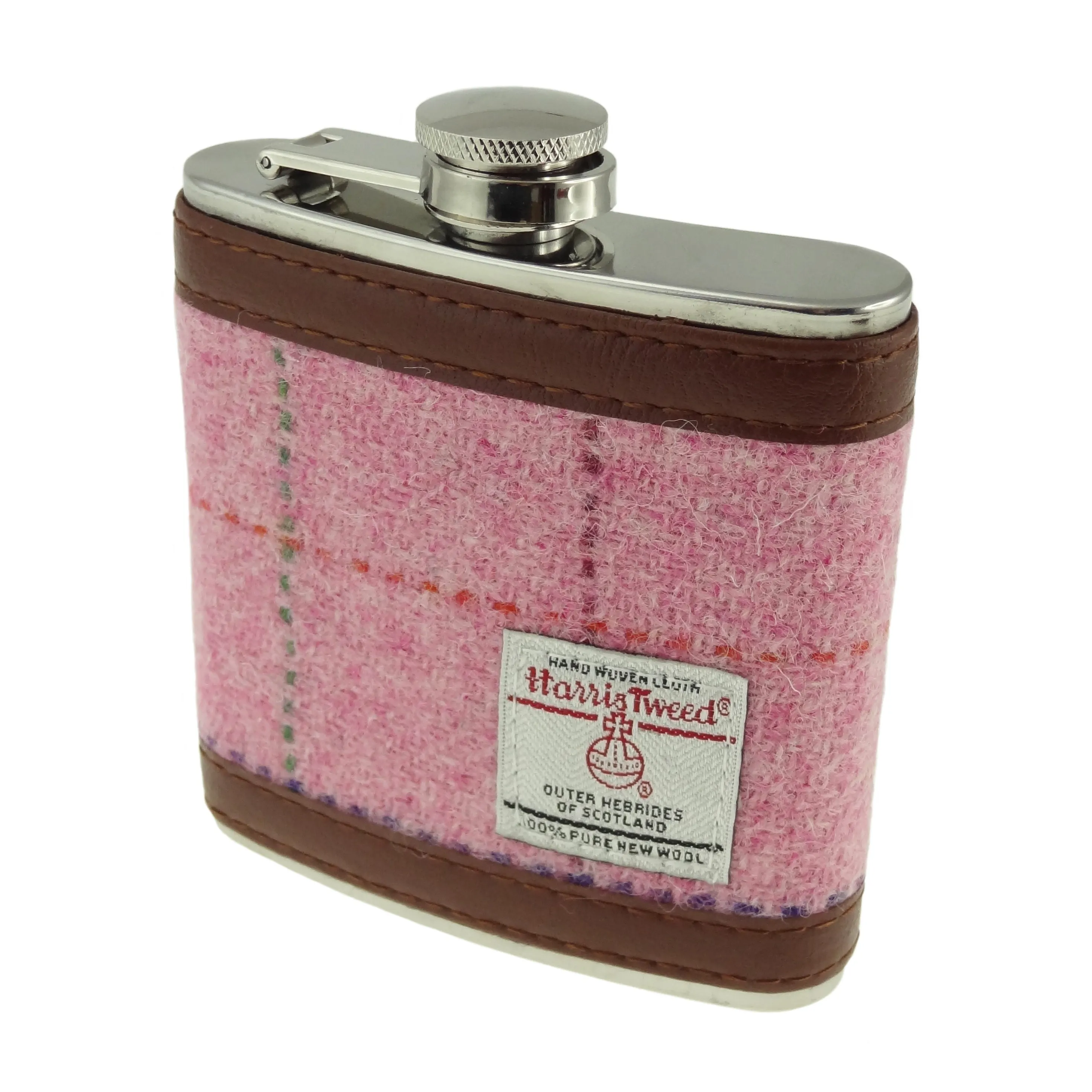 Hip Flasks with Harris Tweed