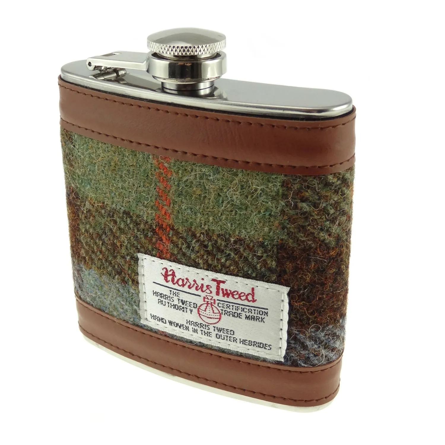 Hip Flasks with Harris Tweed