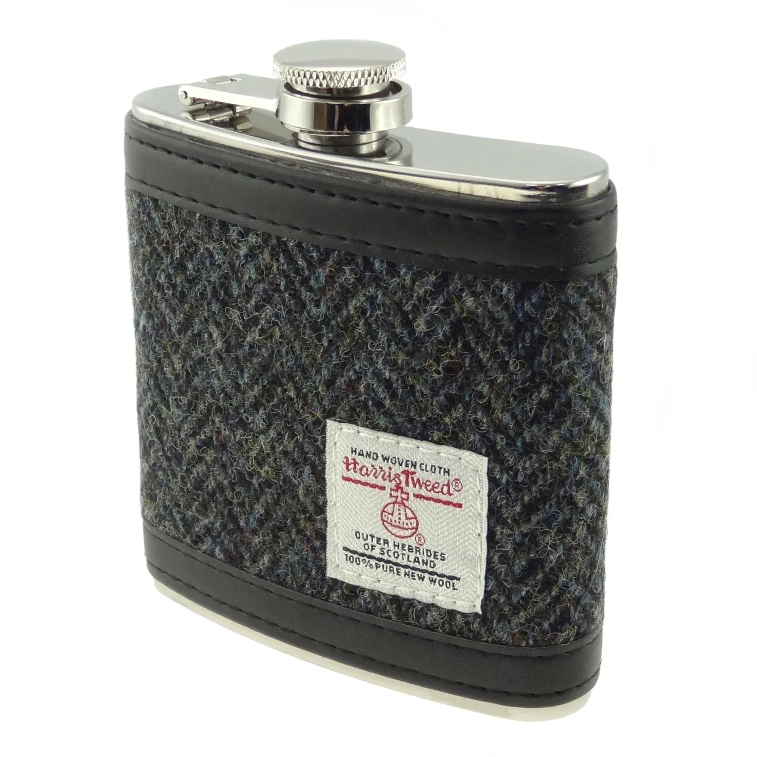 Hip Flasks with Harris Tweed