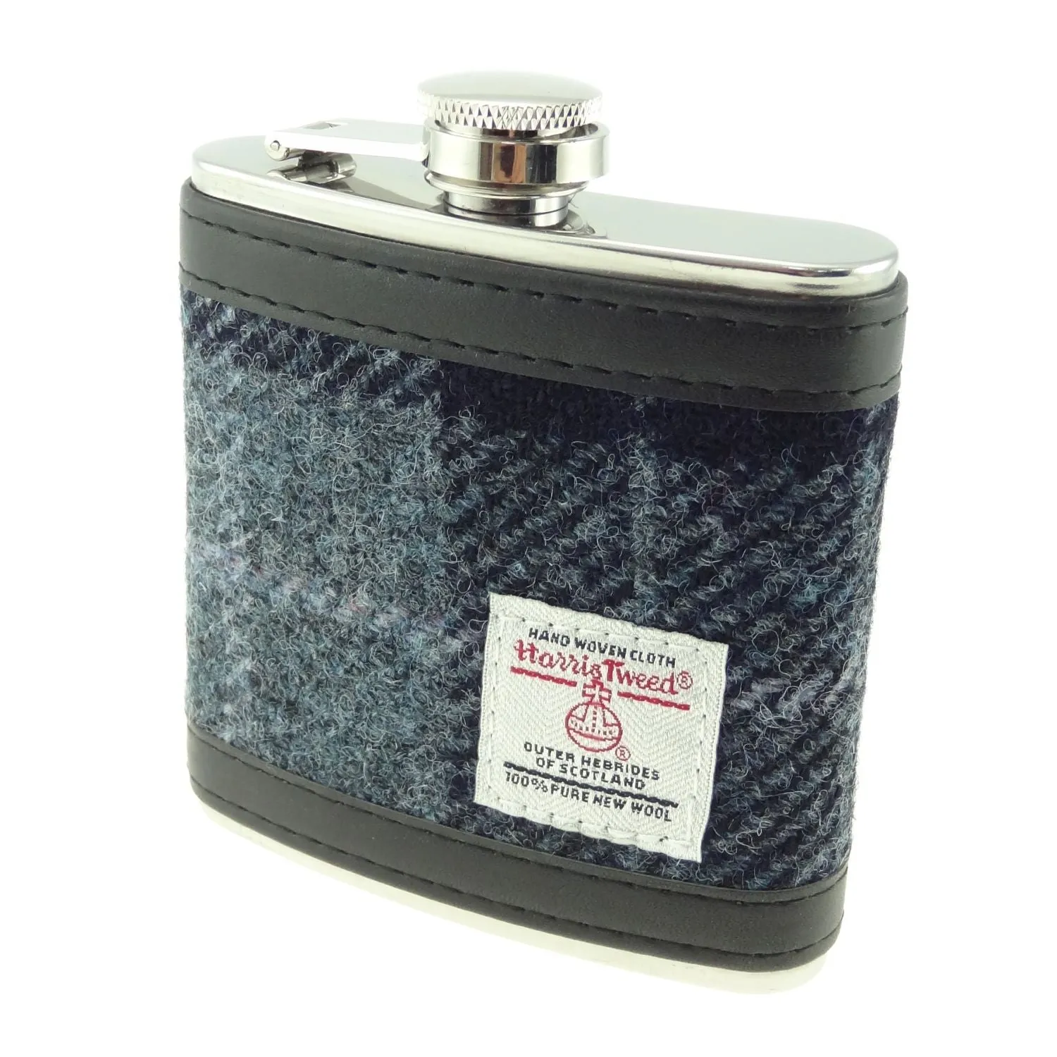 Hip Flasks with Harris Tweed