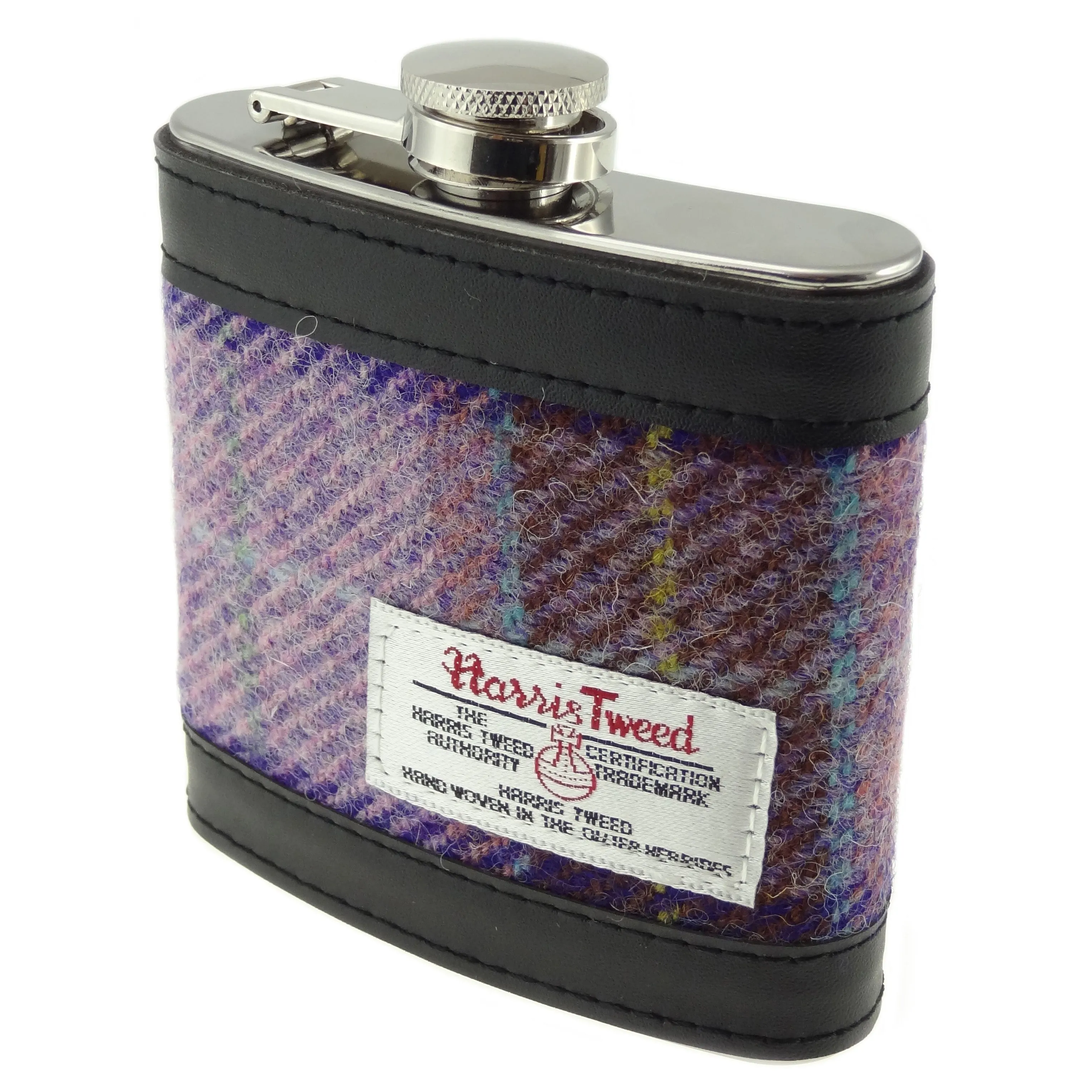 Hip Flasks with Harris Tweed