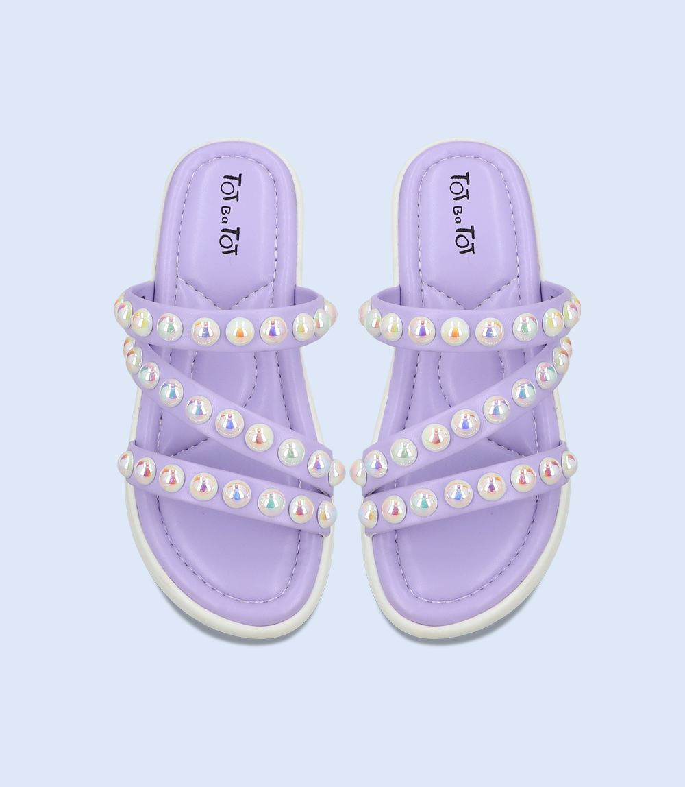 KG0106-LILAC-Girls Casual Slippers