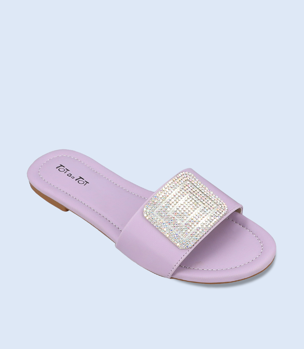 KG0107-LILAC-Girls Slippers