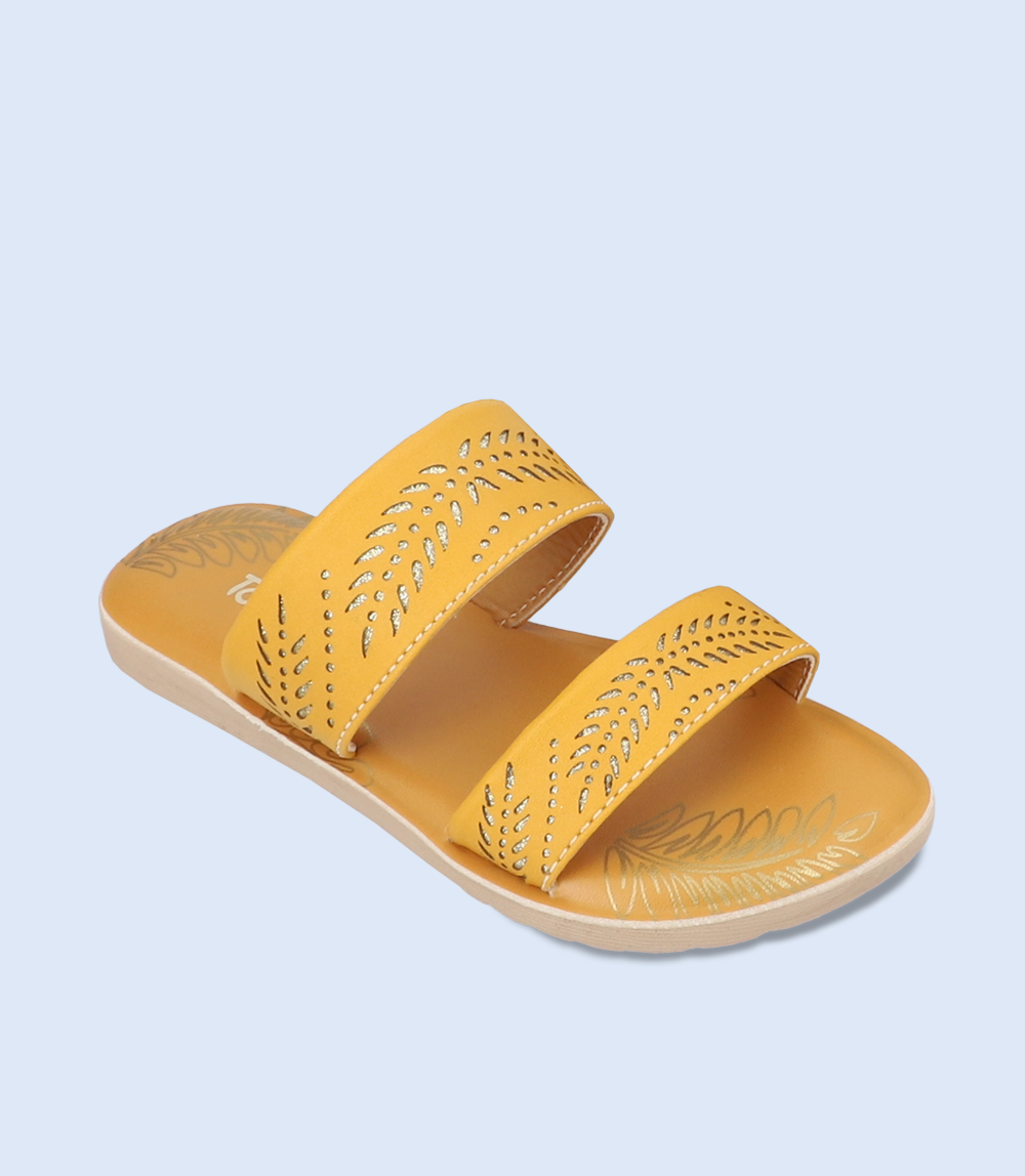 KG0131-MUSTARD-Girls Slipper