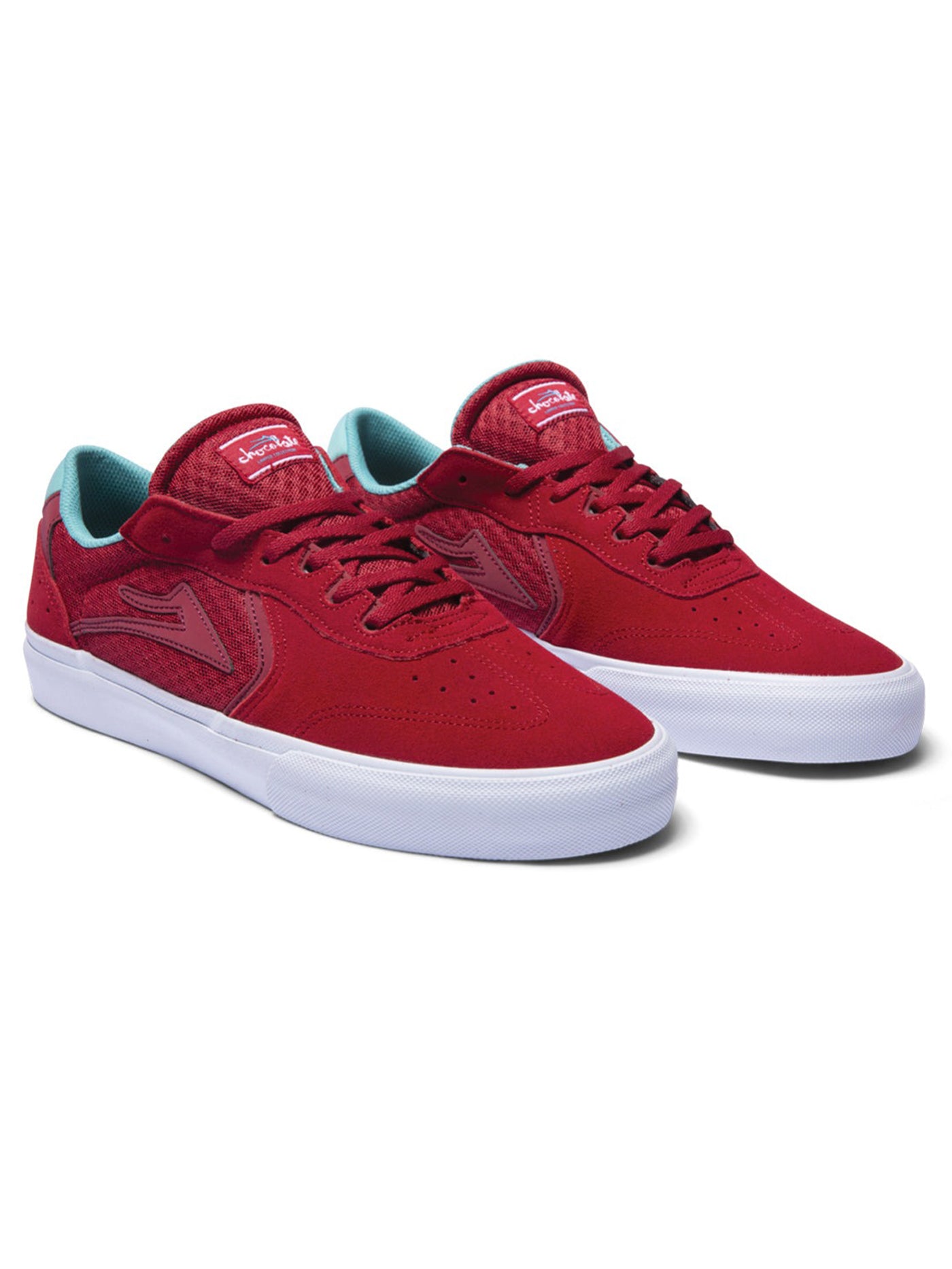 Lakai x Chocolate Atlantic Vulc Red Suede Shoes