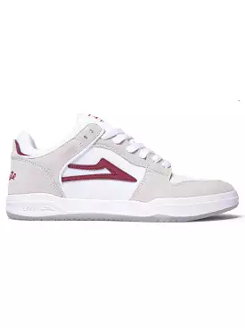 Lakai x Chocolate Telford Low White/Red Suede Shoes