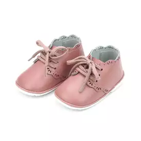 L'AMOUR - Bella Scalloped Bootie (Baby) - Vintage Rose