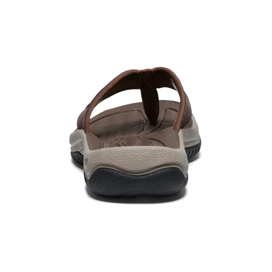 Men's Kona Leather Flip-Flop  |  Java/Dark Earth