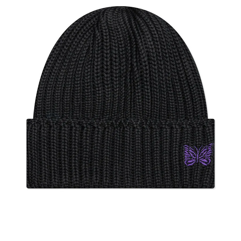 Merino Wool Watch Cap - Black