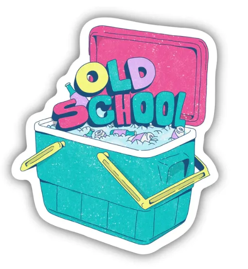 Old School Cooler Sticker