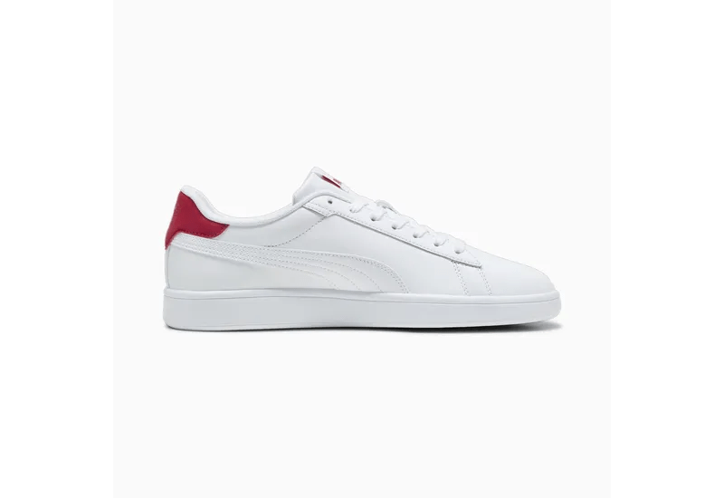 PUMA MEN'S SMASH 3.0 WHITE/RED SHOES