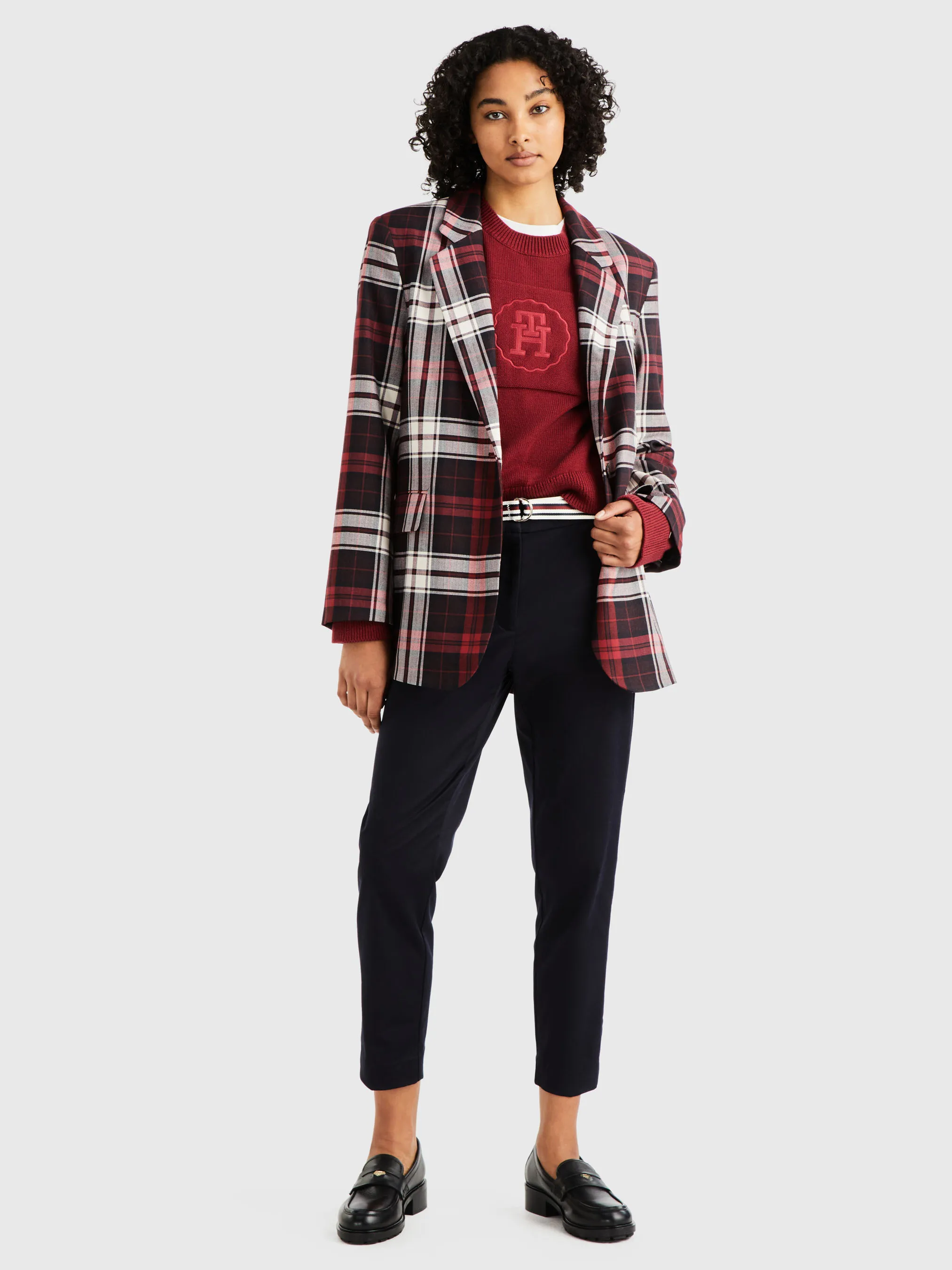 Tartan Relaxed Blazer | Coats & Jackets | Tommy Hilfiger