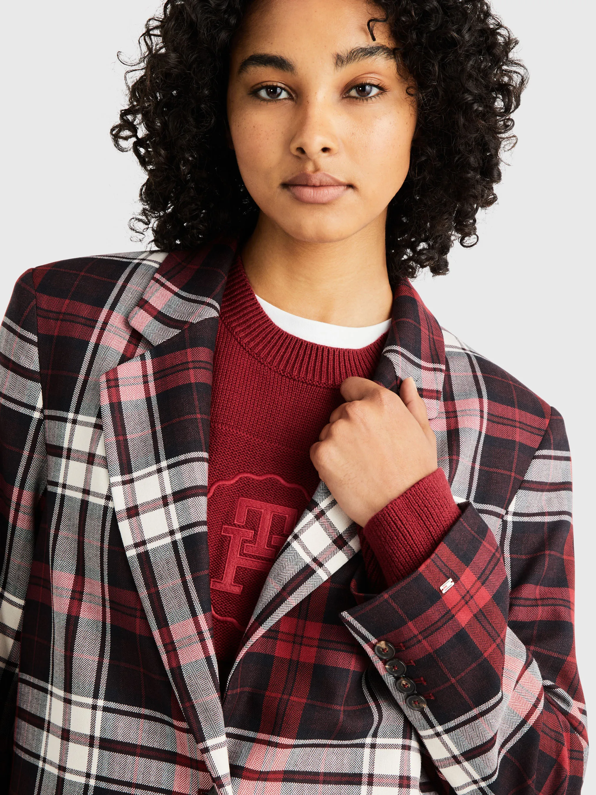 Tartan Relaxed Blazer | Coats & Jackets | Tommy Hilfiger