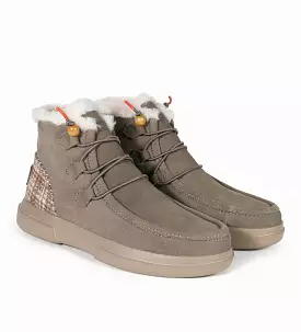 Vanda Water Resistant Taupe Suede Easy-On Mocassins