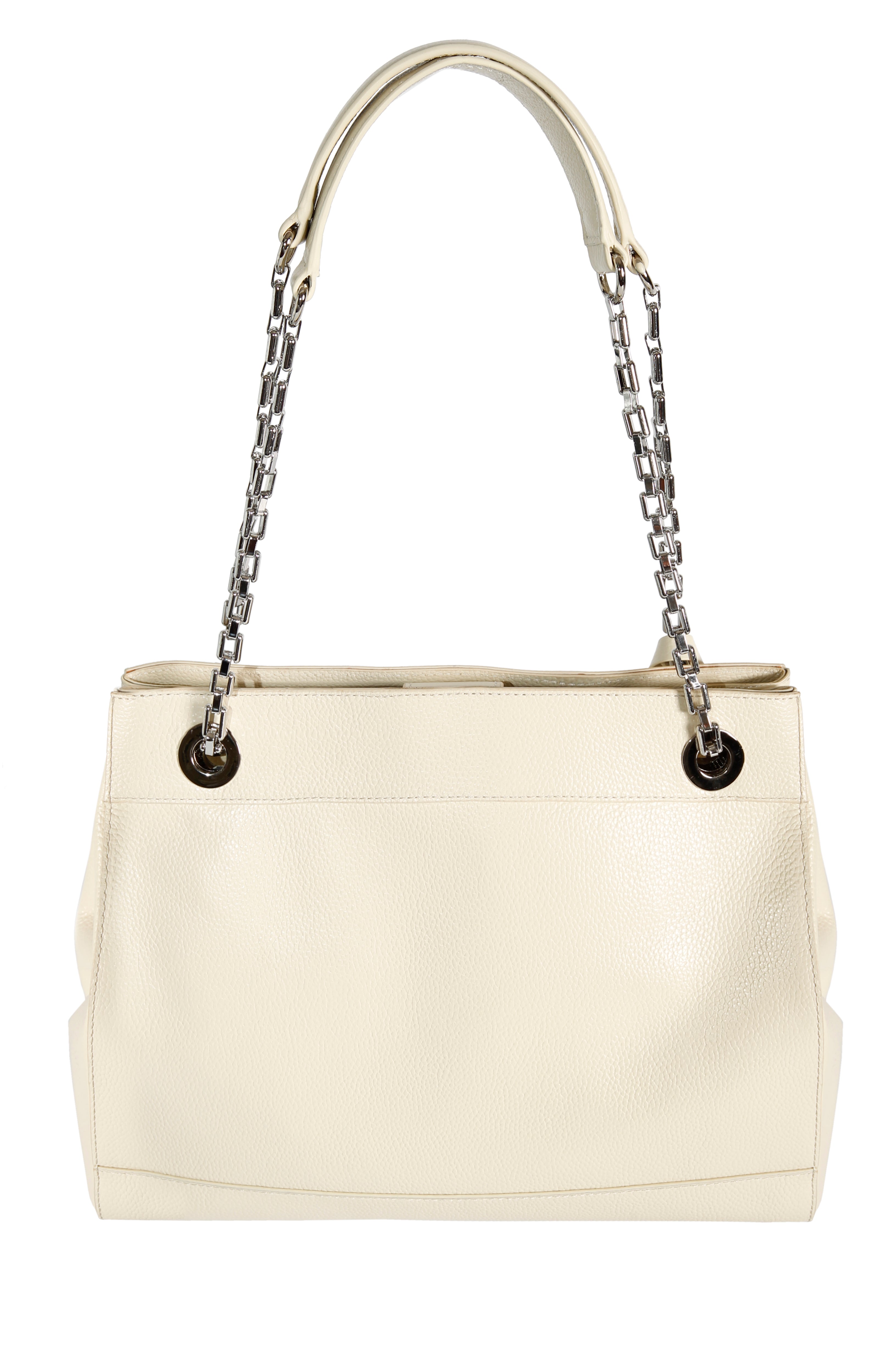 Womens Vky Original Leila Shoulder Classic Leather Bag Handbag - Cream